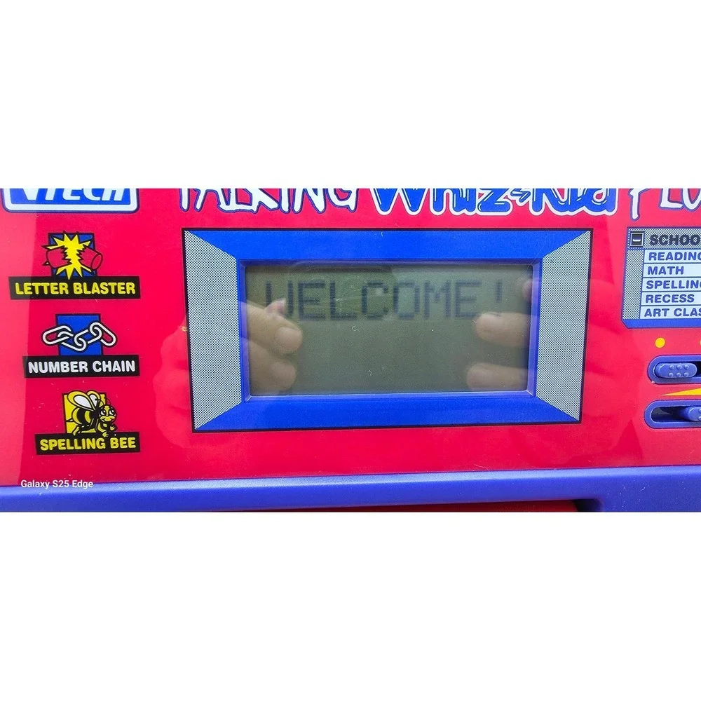 VTech Talking Whiz-Kid Plus Educational Laptop Toy Red Blue 32-0682-426 Vintage
